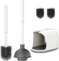 Toilet Plunger and Silicone Brush Combo with Two Silicone Brush Replacem... - $56.94
