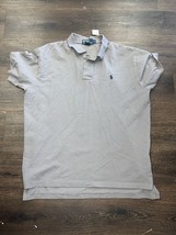 Ralph Lauren Mens Polo Pullover Knit Short Sleeve Gray Blue Pony Shirt L... - £6.08 GBP