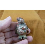 (Y-PEN-555) Green orange unakite PENGUIN gemstone Ice BIRD gem figurine ... - $19.99