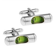 WORKING LEVEL CUFFLINKS Green Engineer Builder Construction Contractor G... - $219.21 MXN