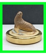 Vintage Brass Seal Signed Paperweight Stuart Houghton ~ SH Solid Brass ~... - £15.56 GBP