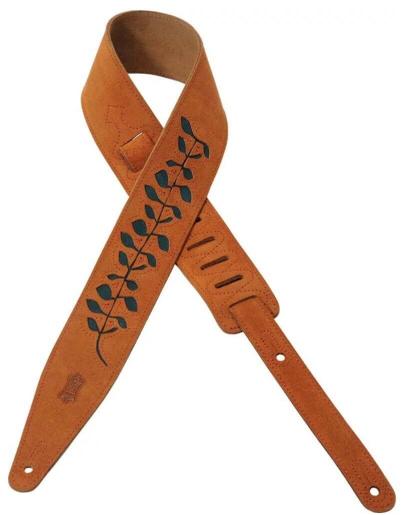 Levy's - MS317WV-HNY - 2 1/2 in. Suede Leather Guitar Strap - Honey - £62.91 GBP