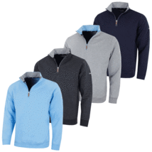 PROQUIP Golf 2024 Mistral ¼ Zip Mens Sweater Pullover Grey Navy Charcoal... - £46.67 GBP