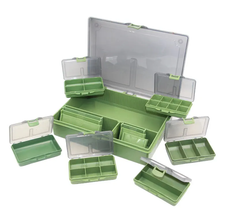 1+6 Complete Carp Fishing Tackle Box System Boxes Carp Coarse Fishing Ta... - $44.45