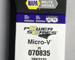 NAPA Auto Parts 25 070835 V-Ribbed Belt (Standard) K07 Micro-V 15/16&quot; X ... - $34.64
