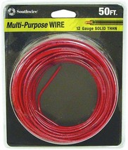 SOUTHWIRE 11589937 Simpull, 12 Gauge Thhn Solid Wire, Red, 50 Ft. Per... - $45.99