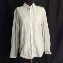 J Crew S long sleeve Small Striped dress shirt Blue White - $24.00