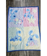Blue’s Clues Plush Baby Blanket Clock Star Moon Blocks Tickety Tok Blue ... - €118,60 EUR