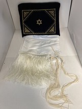 TALLIT MEN&#39;S JEWISH PRAYER SHAWL MADE IN ISRAEL WITH BAG - £45.28 GBP