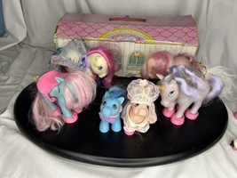 Vintage 1983 Hasbro My Little Pony Carrying Case Stable and 6 G1 ponies - $49.50