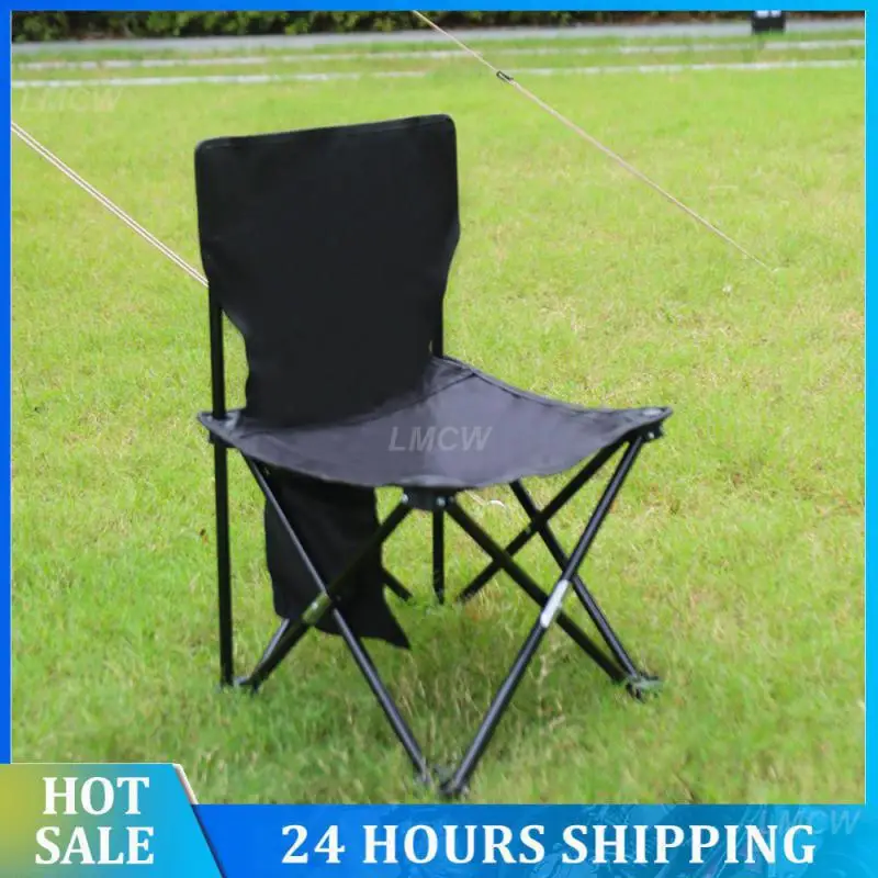 Picnic Stools Portable Steel Pipe Folding Chair Camping Equipment Fishing Chair - £33.44 GBP+