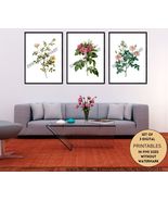 Watercolour Botanical Printable Wall Art in a Set of 3 Floral Wall Hanging Decor - $11.99