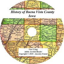 1909- BUENA VISTA County Iowa IA - History Genealogy Ancestry - Storm Lake  CD - £4.60 GBP