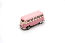 2.5&quot; Kinsmart 1962 VW Volkswagen Bus Diecast Model Toy Car 1:64 Pastel Pink - £11.85 GBP