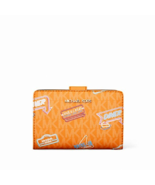 New Michael Kors Jet Set Printed Signature Logo Bi-Fold Medium Wallet Po... - €51,41 EUR