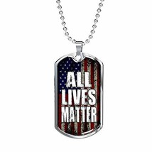 Express Your Love Gifts All Lives Matter Necklace Stainless Steel or 18k Gold Do - £54.76 GBP