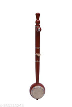 Indian Cultural Folk Musical Instrument Lite Brown Wooden Ektara With St... - £53.97 GBP