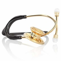 MDF MD One Stainless Steel Premium Dual Head Stethoscope - Gold Edition - Black  - £140.34 GBP