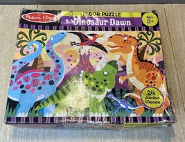 Melissa &amp; Doug Dinosaur Dawn Jumbo Jigsaw Floor Puzzle 24 Piece 2ft x 3ft - £6.15 GBP
