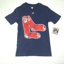 New Boys Boston Red Sox T-Shirt Cooperstown Collection MLB Majestic Youth Medium - £14.01 GBP