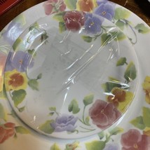 Corelle Summer Blush Plate Floral 4 Pieces 2x7” &amp; 2x10” Pre-owned - £37.84 GBP