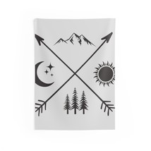 Nature Elements Cross Symbol Wall Tapestry | 100% Polyester | Multiple S... - $26.78+