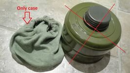Vintage Soviet Russian USSR Military PMG Gas Mask fabric cover CASE for ... - $12.00