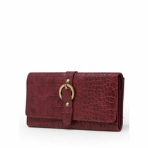 Time And Tru Women&#39;s Piper Filemaster Wallet Clutch Oxblood Snap Closure - £11.89 GBP