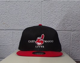 Cleveland Indians Chief Wahoo Lives Flat Bill Snapback Ball Cap Hat New - £21.13 GBP