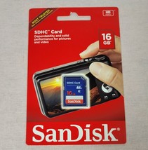 SANDISK 16GB SDHC MEMORY CARD BRAND NEW HD video.    B-6 - $12.20