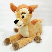 Disney Store Bambi Plush Stuffed Animal Authentic Patch Brown Deer 14&quot; Long  - £17.13 GBP