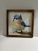 RusticBlue Gray Bird in Frame - $190.36 MXN