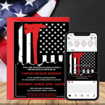 Firefighter Invitation &amp; Social Media Template - Editable in Photoshop  - $11.99