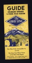 as Found - THE GRAY LINE Colorado Springs &amp; Pikes Peak Region fold out b... - $9.85