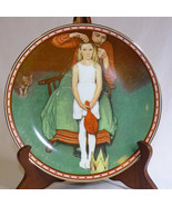 Vintage Norman Rockwell Second Thoughts Collector Round Plate 1987 Knowl... - €7,43 EUR