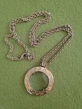 Rare Vintage Goldtone Chain GIVENCHY Magnifying Loupe Pendant Necklace - £97.97 GBP