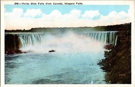 VTG Postcard, Horse Shoe Falls from Canada, Niagara Falls - $5.84
