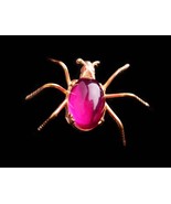 Vintage Jelly Belly Spider brooch / Halloween brooch / pink spider / insect bug  - $75.00