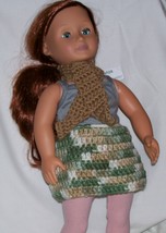 American Girl Brown Scarf, Crochet, 18 Inch Doll, Handmade  - $5.00
