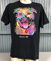 Branson Missouri Don&#39;t Judge My Pitbull Large Black Dog T-Shirt - £10.79 GBP