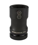 STEELMAN 1 in Drive 35mm 6 pt x 17mm 4 pt Combo Impact Wheel Socket 79321 - $64.99