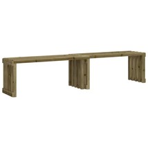 Outdoor Garden Patio Porch Wooden Pine Wood Extendable Bench Chair Seat ... - $139.10+