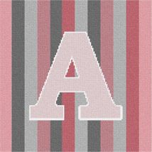 Pepita needlepoint kit: Letter A Rose Stripes 2, 10&quot; x 10&quot; - £59.21 GBP+