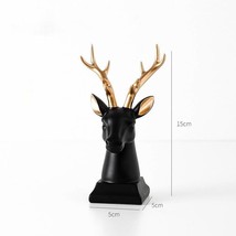 Deer Head Statue Deers Figurines Resin Home Decor Home Living Room Decor... - £29.47 GBP