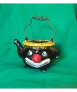 OLD THAMES POTTERY HOBO BLACK CLOWN TEAPOT CRUDE PRIMITIVE PAINTING WIRE... - £14.46 GBP