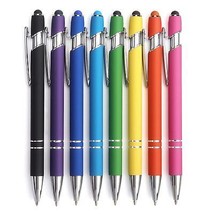 8 Pack Ballpoint Pen 2-in-1 Stylus Retractable Ballpoint Pen with Stylus tip, Me - £13.89 GBP