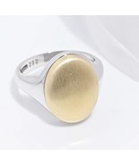 Oval Ring, Matt Ring, Engraved Ring, 14k Gold Ring, Gold Signet Rings, S... - €567,23 EUR
