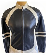 Vintage Wilsons Leather Moto Jacket Womens XXL Black/Cream Cafe Racer 2X... - $2,552.74 MXN