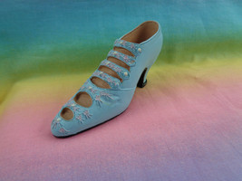 Decorative Collectible Miniature Shoe Blue - as is - missing stud/button - £3.90 GBP