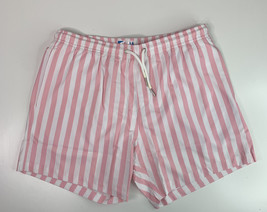 Bermies NWT Men’s XXL classic pink striped swim trunk Lined Shorts M1 - £28.41 GBP